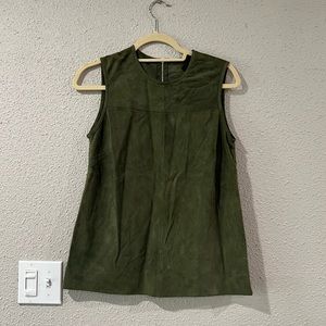 Green Suede Top